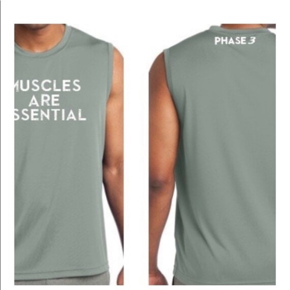💪🏼Men’s athletic tank tops! Gray , black, blue muscles are essential. New - Picture 3 of 5
